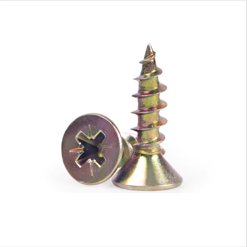 Cross Recessed Flat Head Fibreboard Chipboard Screws Color Zinc Coated Countersunk Self Tapping Wood Screw - Image 2